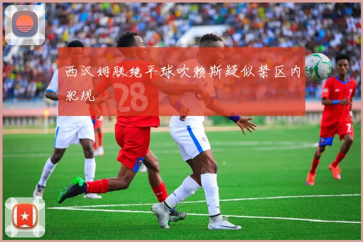 西汉姆联绝平球吹赖斯疑似禁区内犯规